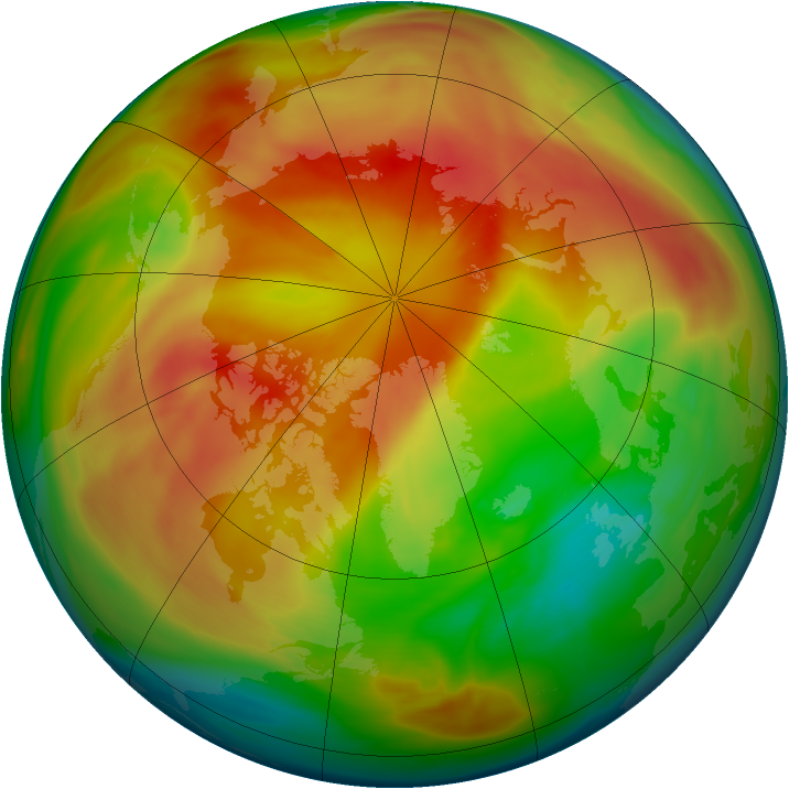 Arctic ozone map for 17 March 2005